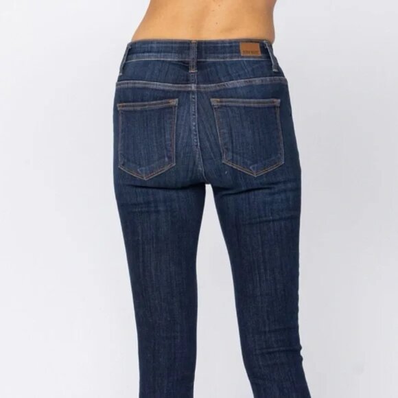 Judy Blue Raw Hemline Skinny Jean 1/25 - Picture 3 of 16